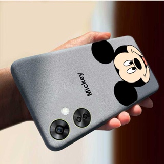 Realme C53 C55 C30S C30 หรูหรา มิกกี้เมาส์ เคส เคลือบด้าน หินทราย ซิลิโคน ด้านหลัง TPU เคสนิ่ม