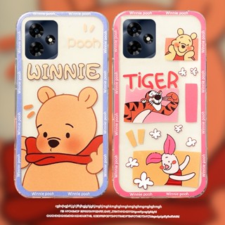 เคสโทรศัพท์มือถือ ซิลิโคนนิ่ม ใส กันกระแทก ลายการ์ตูนหมี และหมูสีชมพูน่ารัก สําหรับ Infinix Hot 30i 30 play Ins