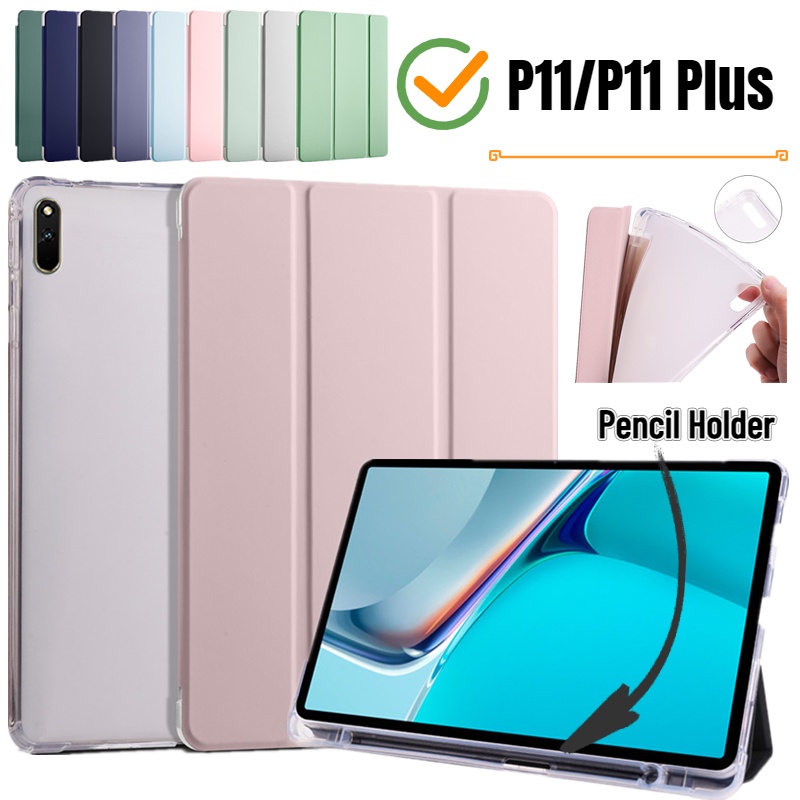 เคสหนังนิ่ม พร้อมช่องใส่ปากกา และช่องใส่ดินสอ สําหรับ Lenovo P11 Plus (TB-J607F) Tab P11 (TB-J606F) 11 นิ้ว