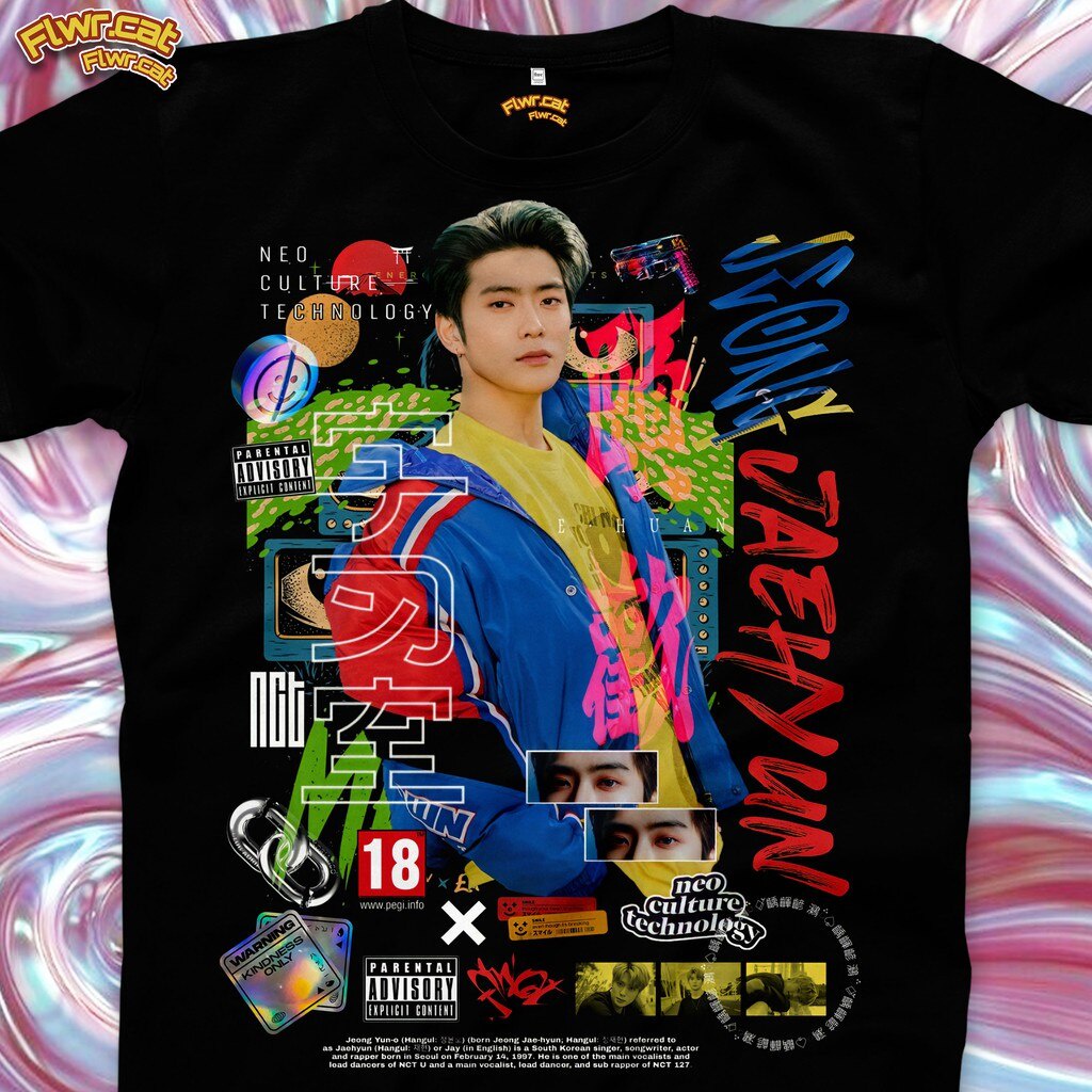 WXเสื้อยืดแฟชั่น NCT JAEHYUN TEE FLWRCATStreetwear ผู้ชาย T เสื้อผู้หญิง