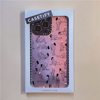 Casetify X 18XX เคสเลเซอร์ PC แข็ง ขอบ TPU ลาย Desig สําหรับ IPhone 14 Pro MAX 14 Plus 13 Pro MAX 12 Pro MAX 11 Pro MAX XS MAX XR X