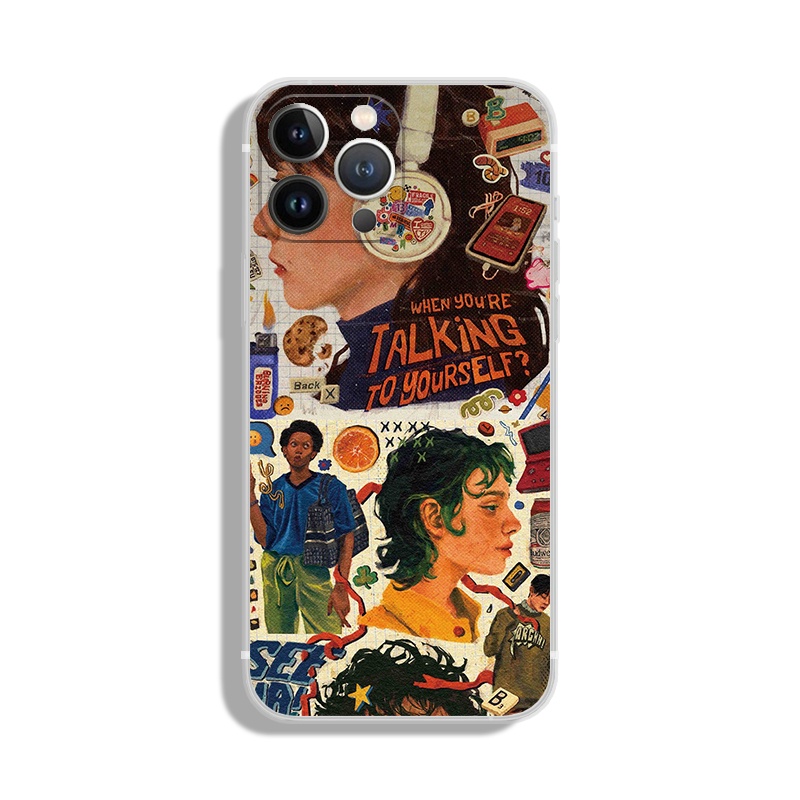 เคสซิลิโคนนิ่ม ลายภาพประกอบ สไตล์เรโทร สําหรับ เคสไอโฟน case iPhone 12 mini 14 Pro Max 11 13 Pro XS Max XR X 6S 7 8 Plus SE2020 เคสซิลิโคน เคสโทรศัพท์