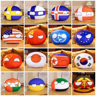 10 ซม. Country Ball Plush Toy Polandball Plush Pendant Soft Countryball Stuffed Doll for Kids Girls กระเป๋าจี้พวงกุญแจ