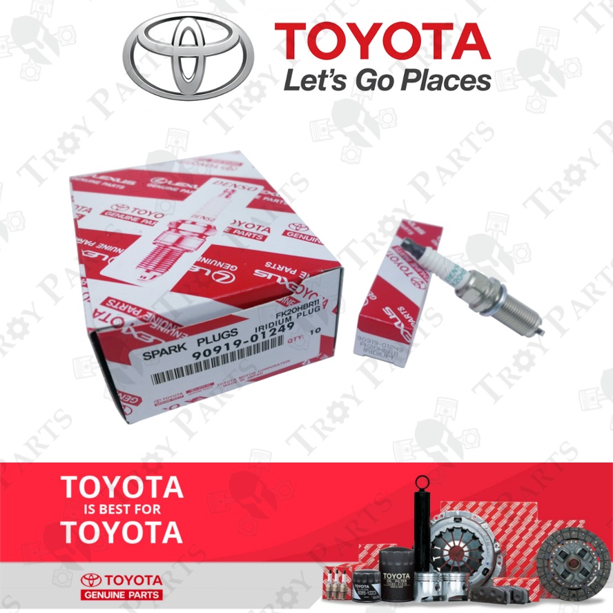 หัวเทียนโตโยต้าอิริเดียม 90919-01249 Lexus IS250 LS460 GS300 Mark X GRX120 GRX130 (FK20HBR11)