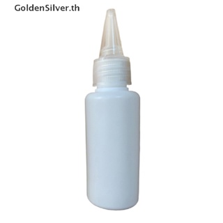 Goldensilver ขวดหยดพลาสติกเปล่า บีบได้ ขนาด 50 มล. สีเงิน สําหรับหยดของเหลว ตา หู