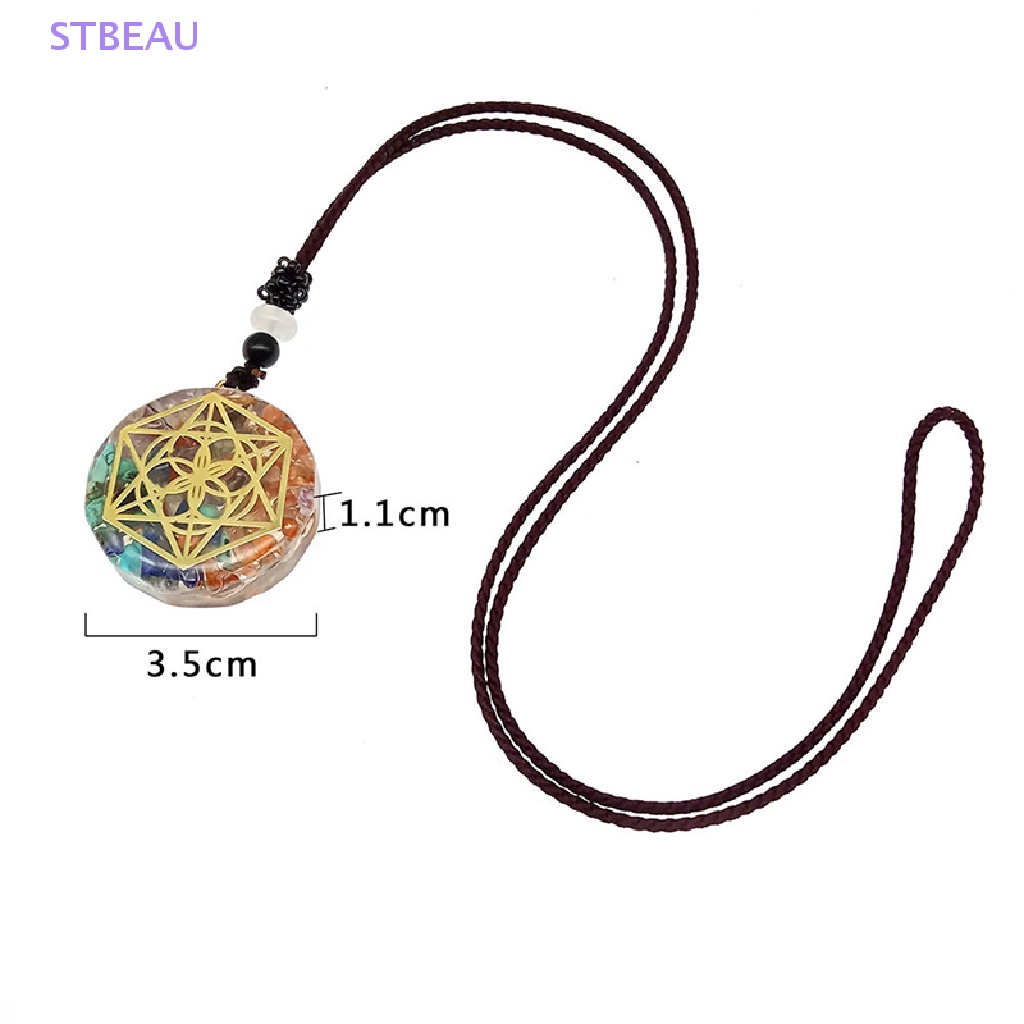 [cxSTBEAU] เครื่องกําเนิดไฟฟ้า 7 จักระ จี้สร้อยคอ ออร์โกไนท์ สมดุล ป้องกัน Emf สร้อยคอโซ่ เครื่องประ