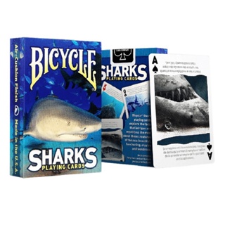 การ์ดเกมฉลาม สําหรับจักรยาน Bicycle Shark Playing Cards Deck