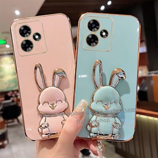 Ready Stock Fashion Phone Case เคส Infinix Hot30 30 Play 30i 2023 Phone Case Candy Plating Cute Cartoon Rabbit Phone Bracket Soft Case Infinix Hot 30 Back Cover เคสโทรศัพท