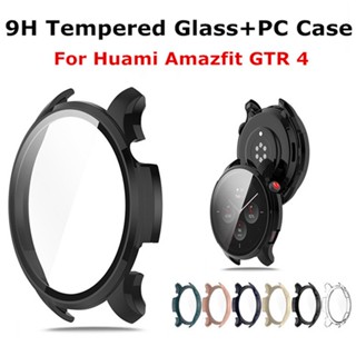 เคส PC ป้องกัน สําหรับ Huami Amazfit GTR 4 ฟิล์มกระจกนิรภัย สมาร์ทวอทช์ ฝาครอบกันชนป้องกัน