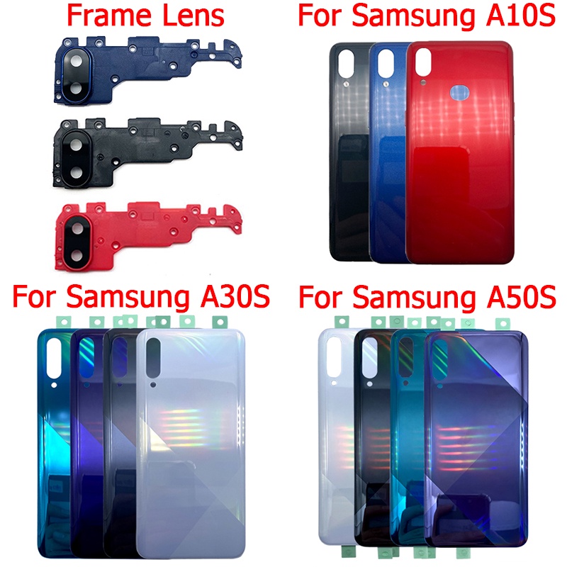 ใหม่ ฝาครอบแบตเตอรี่ด้านหลัง พร้อมเลนส์กล้อง สําหรับ Samsung Galaxy A10s A20s A30s A50S