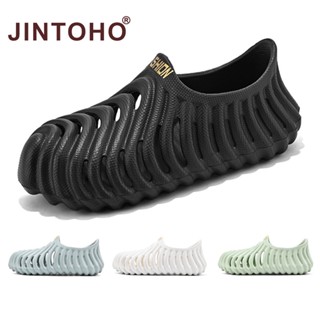 Jintoho รองเท้าแตะ สลิปออน กันน้ํา น้ําหนักเบา เหมาะกับเดินชายหาด แฟชั่นฤดูร้อน สําหรับผู้หญิง และผู้ชาย