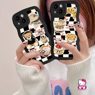 เคสโทรศัพท์มือถือ ลายแซนวิชคุกกี้ ขอบหยัก สําหรับ Oppo A57 A17K A77s A77 A54 A96 A78 A95 A55 A17 A1k A58 A53 A3s A16s A5 A9 A16 A74 A5s A76 A52 A15 A12A 16K A7 Reno 7 6 8Z 8T 8 7Z เคส