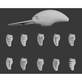 Wlure เหยื่อตกปลาพลาสติกแข็ง ลายฉลุ 3D สําหรับเหยื่อตกปลา UPC733