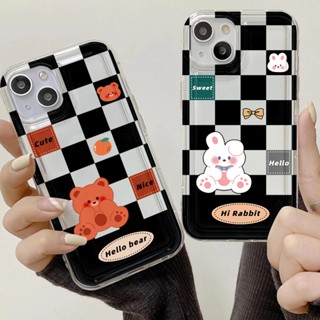 เคสโทรศัพท์มือถือ ซิลิโคนนิ่ม ใส กันกระแทก ลายหมีน่ารัก สําหรับ Samsung Galaxy S22 Ultra S23 Plus S20 A21S A51 A22 A34 A54 A12 A53 A52S 5G A33 A13 A32