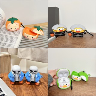 Samsung Galaxy Buds Pro &amp; Buds2 Pro เคส Buds Live Orange Pig Human Skeleton ชุดหูฟังไร้สาย กันกระแทก