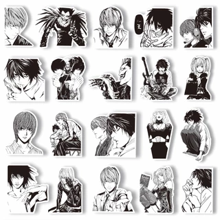 64Pcs/Set ❉ Death Note . Classical Black & White Series 02 Stickers ❉ DIY Fashion Decals Doodle Stickers