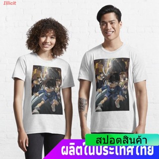 NEXIllicit นักสืบโคนันเสื้อยืดแขนสั้น detective conan the fist of blue sapphire Essential T-Shirt Detective Conan Mens