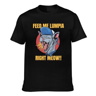 เสื้อยืด แบบนิ่ม พิมพ์ลายแมวฟิลิปปินส์ Lumpia Cat Filipino Pinoy สไตล์ตลก