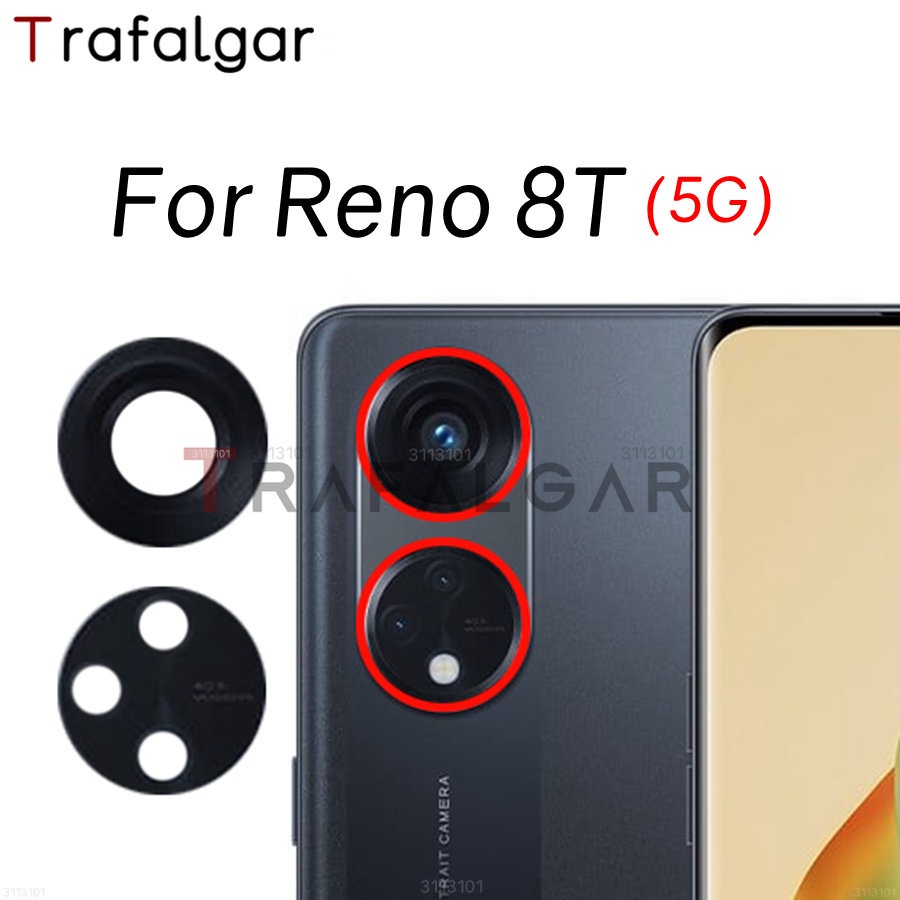 เลนส์กระจกกล้องด้านหลัง แบบเปลี่ยน พร้อมสติกเกอร์กาว สําหรับ OPPO Reno8 Reno 8 5G CPH2359
