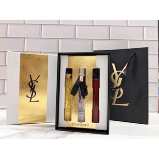 Ysl Saint Laurent เซตตัวอย่างน้ําหอม หลอดทดลอง ชุบทอง 10 มล. สามชิ้น