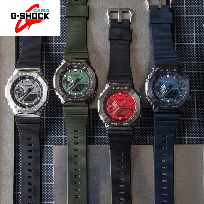 GM2100 Metal Case MensWaterproof Watch GM-2100 Sports Watch fashion resin Watch strap p457