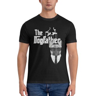 เสื้อยืด พิมพ์ลาย The Dogfather French Bulldog Frenchie Dog แฟชั่นฤดูร้อน สําหรับผู้ชาย