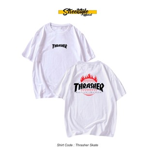 TOP CT เสื้อยืดThrasher Skate Inspired || Streetstyle Apparel