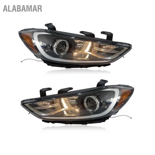 ALABAMAR ชุดไฟหน้ารถ Super Bright Waterproof Replacement สำหรับ Hyundai Elantra 2017 2018