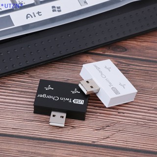 Utzn&gt; ใหม่ อะแดปเตอร์แปลงสายฮับ usb 2.0 ตัวผู้ 1 เป็น 2 พอร์ต