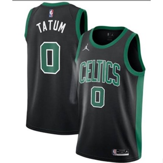 Motion nba Boston Celtics No. เสื้อกีฬาบาสเก็ตบอล ลายทีม Tatum สีดํา 0 898009