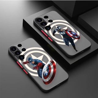 เคสโทรศัพท์มือถือ ผิวด้าน ลายกัปตันอเมริกา สําหรับ Samsung Galaxy Captain America J6 J7 J8 J4 J5 PLUS PRIME PRO M51 M52 M53 M10 M20 M23 M30S M31 M32 M33 M62 S23 S22 ULTRA 5G