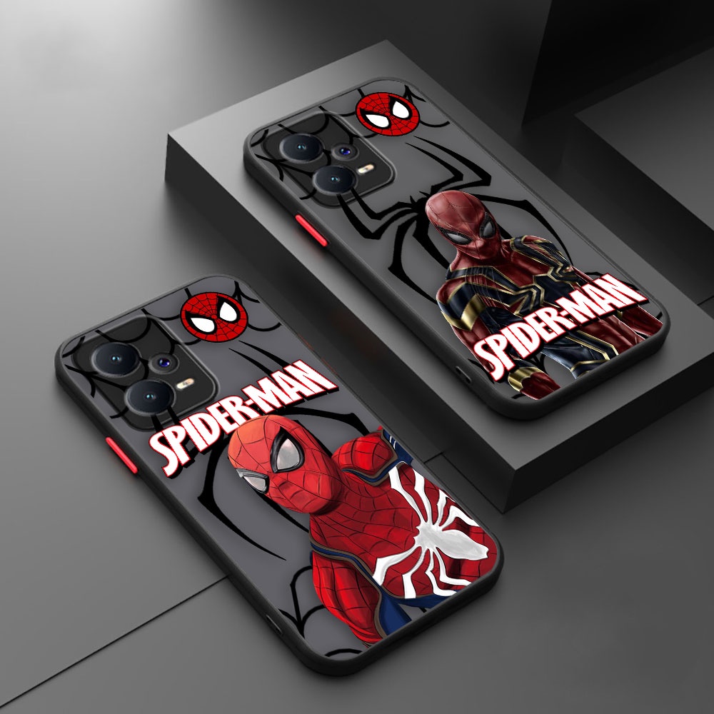 เคสโทรศัพท์มือถือ ผิวด้าน ลายสไปเดอร์แมน มาร์เวล ซุปเปอร์ฮีโร่ สําหรับ Xiaomi Redmi Note 12 11 11S 1