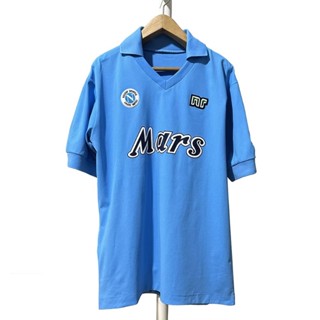 เสื้อกีฬาแขนสั้น ลายทีมชาติฟุตบอล Napoli 1988-89 สไตล์วินเทจ แห้งเร็ว ไซซ์ S-XXL สําหรับผู้ชาย
