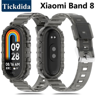 สายนาฬิกาข้อมือซิลิโคน แบบใส สําหรับ Xiaomi Band 8 NFC Xiaomi Mi Band 8 7 6