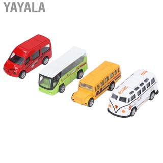 Yayala Kids Bus Toy Pull Back Bus Toy Set Friction Powered Vehicle Toy