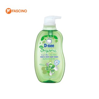 D-Nee Organic Head &amp; Body Baby Wash สบู่เหลวอาบน้ำและสระผม สีเขียว (380ml.)