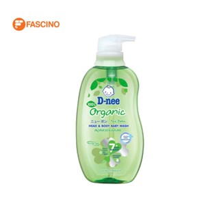 D-Nee Organic Head &amp; Body Baby Wash สบู่เหลวอาบน้ำและสระผม สีเขียว (380ml.)