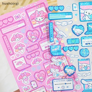 [hushcorgi] ใหม่ สติกเกอร์ ลายการ์ตูน Sanrio Cinnamoroll Melody Girl น่ารัก สําหรับติดตกแต่งสมุด Diy พร้อมส่ง