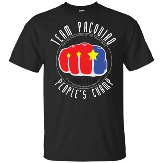 TOP CT เสื้อยืดคอกลม℗เสื้อยืด manny pacquiao team pacquiao the destroyer เสื้อยืดสีดำสำหรับผู้ชาย- เสื้อคุณภาพสูง