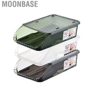 Moonbase Egg Storage Box Plastic Automatic Rolling Transparent Thickened Grooved Container for  Kitchen