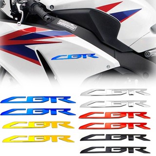 2Pcs 3D สติ๊กเกอร์ติดรถมอเตอร์ไซค์ สติกเกอร์ติดรถ CBR โลโก้ For Honda CBR 650R CBR500R cbr650f  สติกเกอร์ สติกเกอร์ติดรถมอเตอร์ไซค์