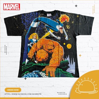  Marvel Comics T-Shirt - Thing size XXL (Black) Cotton 100% แขนสั้น