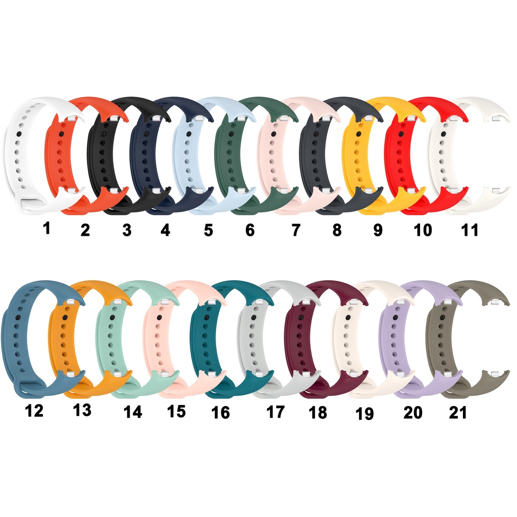 สายรัดเปลี่ยนสายรัดซิลิโคนสีสันสดใสสําหรับ Xiaomi MiBand 8 9 MiBand 8 9 Tracker Band Strap สายนาฬิกา