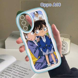 เคส OPPO A16 A16K A16E A54 A55 A74 A94 Reno 5F A95 4G เคสโทรศัพท์มือถือแบบนิ่ม กันกระแทก กันรอยกล้อง ลายโคนัน แฟชั่น