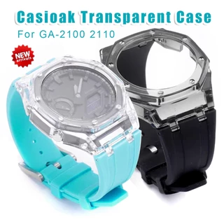 ชุดอะไหล่สายนาฬิกาข้อมือยาง PC ใส แบบเปลี่ยน สําหรับ Casioak GA2110 2100 GAB2100 2110