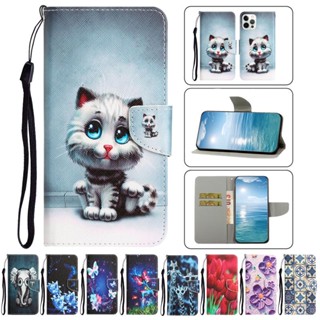 เคสโทรศัพท์หนัง ฝาพับ พร้อมช่องใส่บัตร สําหรับ OPPO A16 A17 A55 A53s A93 A16S 5G