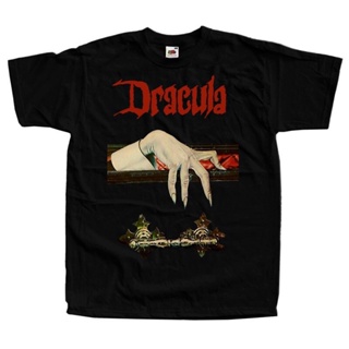 เสื้อยืดผ้าฝ้าย พิมพ์ลายโปสเตอร์สยองขวัญ Dracula V44 ทุกขนาด ไซซ์ S-5Xl