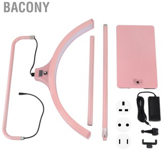Bacony Beauty Salon Light  23 Inch Half Moon  Lamp Eye Protection 3 Color Temperature with Phone Holder for Live Teaching