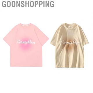 Goonshopping Women T Shirt  Short Sleeve Letter Print Women Summer T Shirt Breathable  for Daily