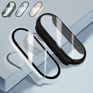 ฟิล์มกระจกนิรภัยกันรอยหน้าจอ ขอบแข็ง อุปกรณ์เสริม สําหรับ Xiaomi Mi Band 8 7 6 5 4 Smart Miband